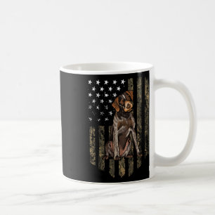 Tarnamerikanische Flagge Deutsch Drahthaar 4. Juli Kaffeetasse