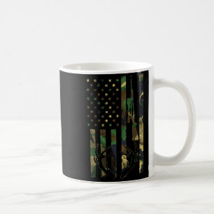Tarnamerikanische Flagge Gewehr Geweih Hirsch Jagd Kaffeetasse