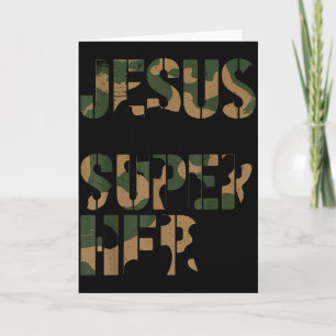 Tarnanzug Jesus ist mein Superheld Kleinkinder Jun Karte