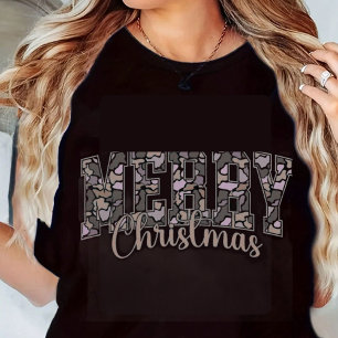 Tarnanzug-Merry-Christmas-Print-T-Shirt Tri-Blend Shirt