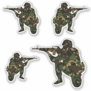 Tarnanzug-Soldaten-Pack Aufkleber