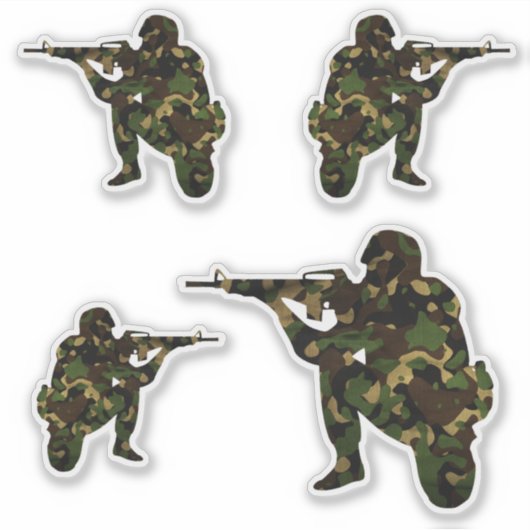 Tarnanzug-Soldaten-Pack Aufkleber (Vorderseite)