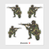 Tarnanzug-Soldaten-Pack Aufkleber (Blatt)