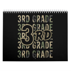 Tarnanzug-Team 3. Klasse Squad Back To School Lehr Kalender