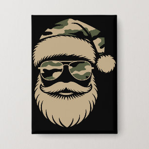 Tarnanzug Weihnachtsmann Sonnenbrille Xmas  Button