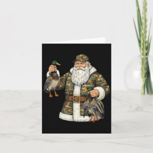 Tarnanzug Weihnachtsmann Stockenten-Entenjagd Weih Karte