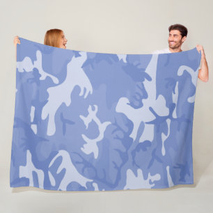 Tarnblau Fleecedecke