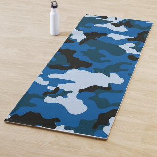 Tarnblauer nahtloser Muster Yoga Mat Yogamatte
