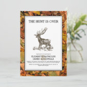 Tarnen Sie die Jagd ist über Hochzeits-Einladungen Einladung (Stehend Vorderseite)