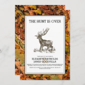 Tarnen Sie die Jagd ist über Hochzeits-Einladungen Einladung (Vorne/Hinten)
