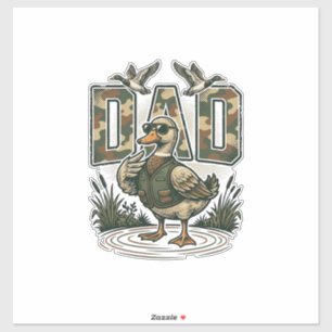 Tarnenten-Vater Vintage-Stickerei T-Shirt Design_1 Aufkleber