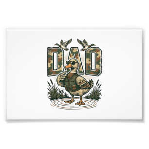 Tarnenten-Vater Vintage-Stickerei T-Shirt Design_1 Fotodruck