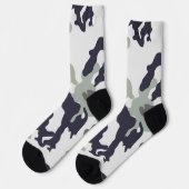 Tarnfarbe Grauton Socken (Linkes Detail)