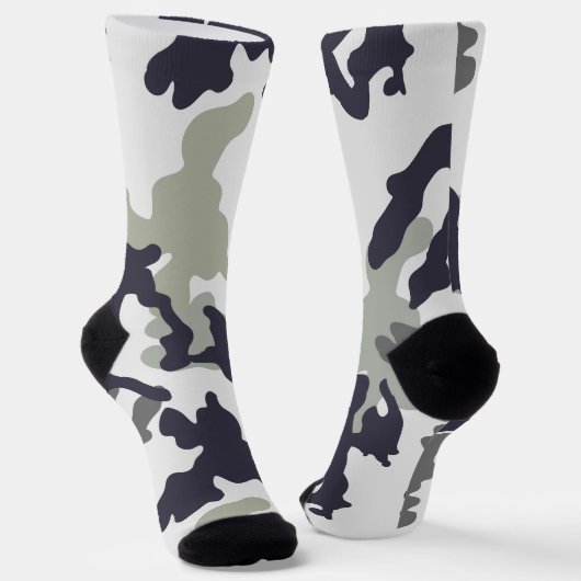 Tarnfarbe Grauton Socken (Gewinkelt)