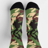 Tarnfarben-grüne und braune Socken (Oben)