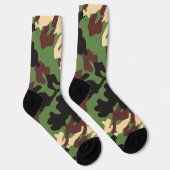 Tarnfarben-grüne und braune Socken (Rechts)