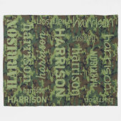 Tarnfarben Personalisiert Fleecedecke (Vorderseite (Horizontal))