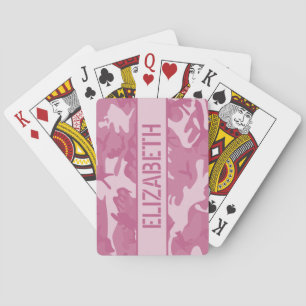 Tarnfarben Personalisiert Pink Spielkarten