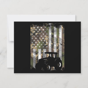 Tarnflagge Traktor Vintage Farm LKW Patriotischer  Einladung