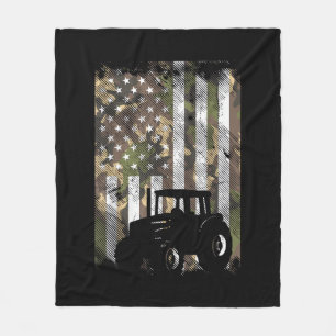 Tarnflagge Traktor Vintage Farm LKW Patriotischer Fleecedecke