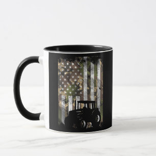 Tarnflagge Traktor Vintage Farm LKW Patriotischer Tasse