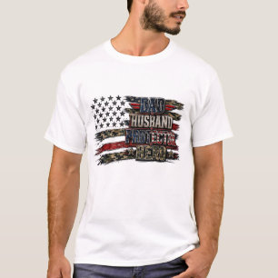 Tarnflagge Vatertag, Papa, Ehemann Beschützer T-Shirt