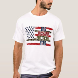 Tarnflagge Vatertag, Papa, Ehemann Beschützer T-Shirt
