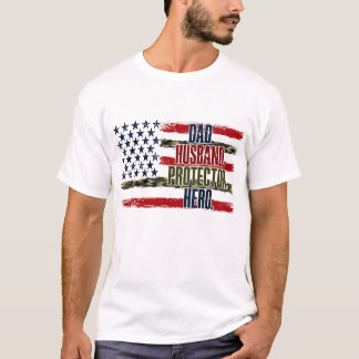 Tarnflagge Vatertag, Papa, Ehemann Beschützer T-Shirt