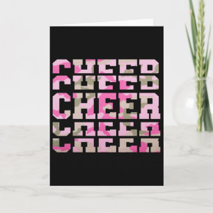 Tarnfleck-Tie-Dye-Cheerleading für Cheerleader-Squ Karte