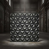 Tarnished Steel Industrial Geometric #18 ID1227 Fliese