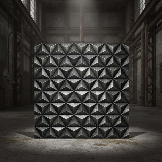 Tarnished Steel Industrial Geometric #18 ID1227 Fliese