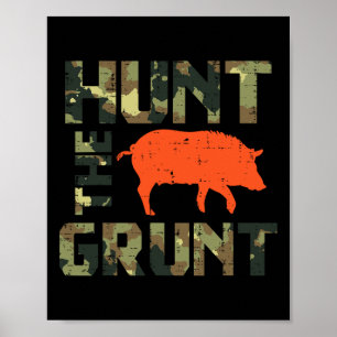 Tarnjagd auf den Grunzer-Hog Vintage-Jagd auf Wild Poster