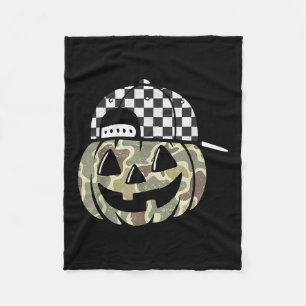 Tarnkürbis Jack O Laternen Gesicht Tarnung Hallowe Fleecedecke