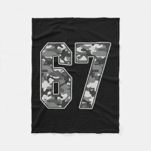 Tarnmuster #67 Trikot Nummer 67 Uniform Fan-Liebli Fleecedecke