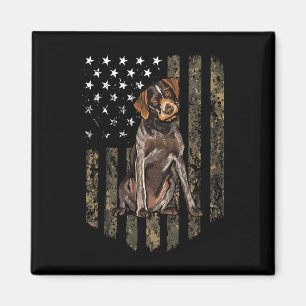 Tarnmuster-amerikanische Flagge Deutscher Drahthaa Magnet