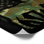 Tarnmuster-Amerikanische-Flagge-Elch-Jagd-Geschenk Poster (Ecke)
