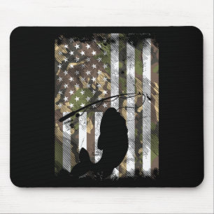 Tarnmuster-amerikanische-Flagge-Fisch-Angeln-patri Mousepad