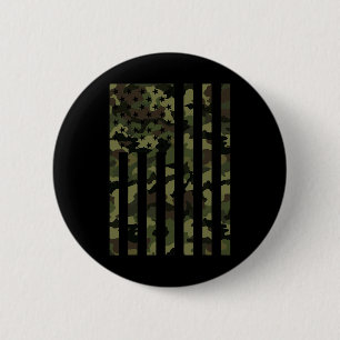 Tarnmuster-amerikanische Flagge USA Tarnung Männer Button