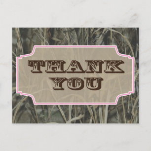 Tarnmuster Dankeskarten Pink Postkarte