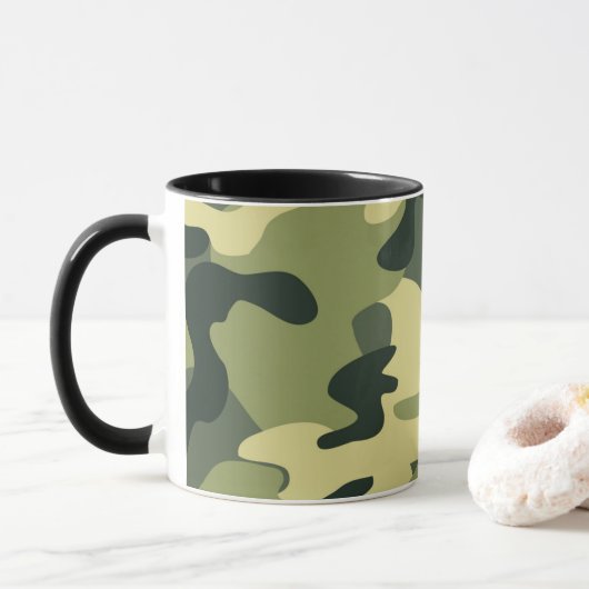Tarnmuster der Grünen Armee Tasse (Mit Donut)