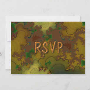 Tarnmuster Fraktal Empfang RSVP Einladung