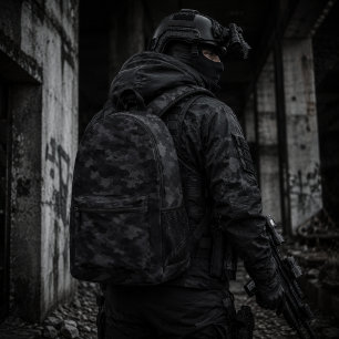 Tarnmuster für Black Ops-Stealth-Kampfeinsätze Bedruckter Rucksack