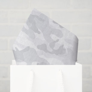 Tarnmuster Grau Modern Militär Geschenkverpackung  Seidenpapier