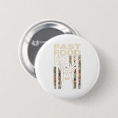 Tarnmuster-Hirschjagd-Fast-Food-Gag-Jäger-Geschenk Button (Vorne & Hinten)