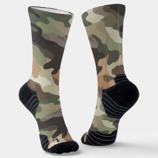 Tarnmuster-Hochleistungs-Athletic-Crew Socken (Gewinkelt)