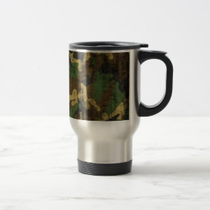 Tarnmuster im Grunge-Stil Druck Reisebecher