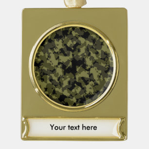 Tarnmuster im militärischen Stil Banner-Ornament Gold