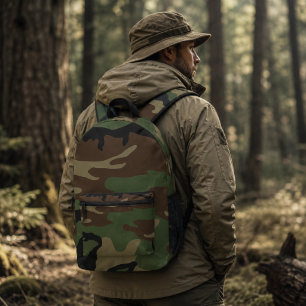 Tarnmuster im Wald-Militärstil Bedruckter Rucksack