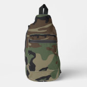 Tarnmuster im Wald-Militärstil Crossbody Bag (Vorderseite)