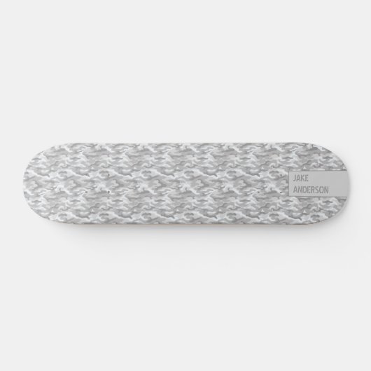 Tarnmuster in dreifachem Grau Skateboard (Horizontal)